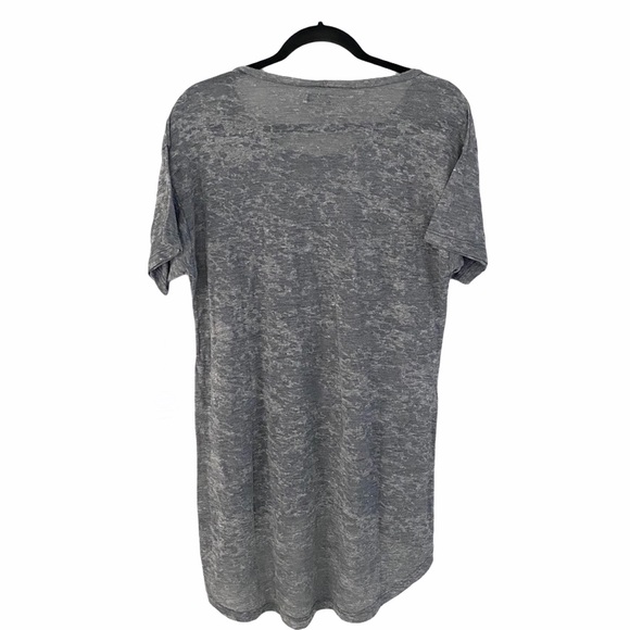 new Lauren Moshi ☻︎ Debbi Mini Eagle Pocket Tee ☻︎ Heather Grey Burnout ☻ M L - Picture 11 of 16